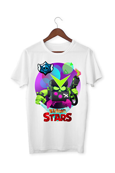 ALPŞAN TİCARET Tricou cu virus BRAWL STARS pe 8 biți. Tricou BRAWL STARS 8-Bit Virus pentru copii/adulti