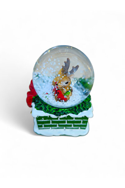 CHERRY DECORATİON GEYİK FİGÜRANLI YILBAŞI KAR KÜRESİ 7 CM