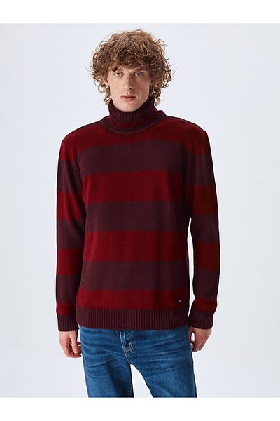 Ltb Striped Turtleneck Mix Sweater