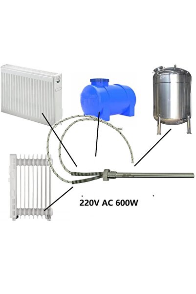 YATE10 220Volt 600W Uyumlu Radyatör,Petek,Tank Isıtıcı Paslanmaz Çubuk Rezistans