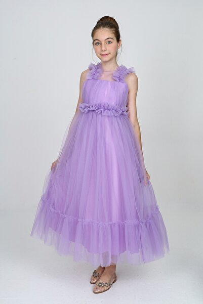 Joui Co Kız Çocuk Uzun Abiye Elbise Düğün Kıyafeti