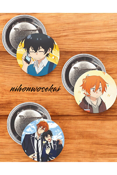 nihonwosekai Sasaki to Miyano Yaoi BL Anime Buton Rozet 37mm 3 ADET