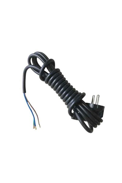 Masfitech Cihaz Fişli Ttr Topraklı Kablo 3 X 1 Mm 2 Metre (Siyah)