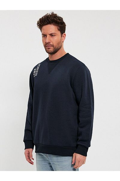 Ltb Navy Blue Sweatshirt - With Slogan