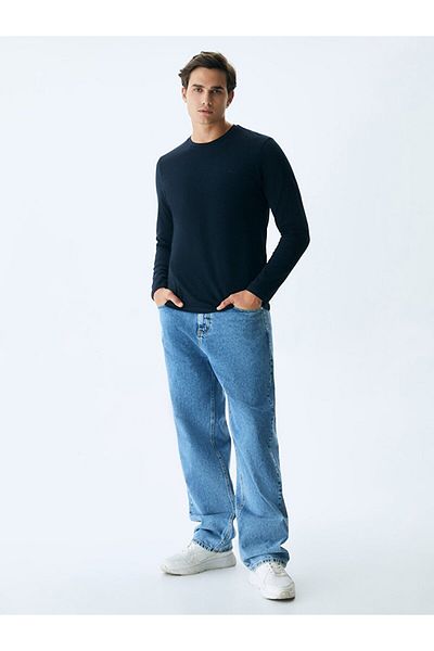 Ltb Basic Navy Blue Sweatshirt