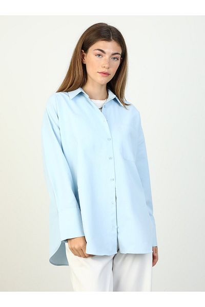 Benin Μπλουζάκι Benin γαλάζιο βαμβακερό oversize