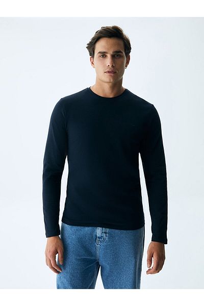 Ltb Basic Navy Blue Sweatshirt