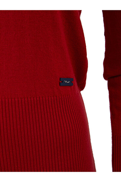 Ltb Balıkçı Yaka Kırmızı Kazak