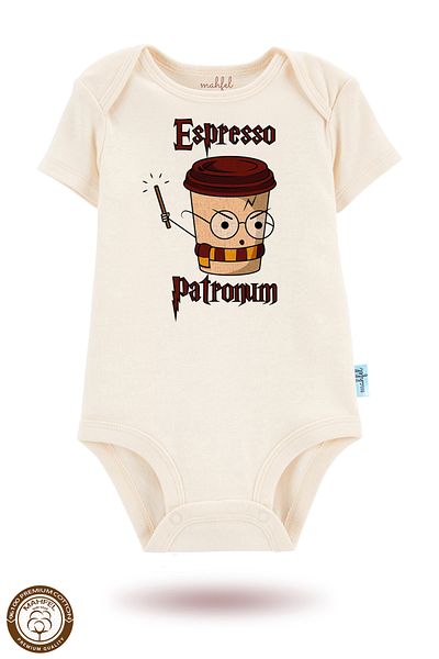 MAHFEL 2-Piece 100% Cotton Organic Printed Snap Fastener Baby Bodysuit