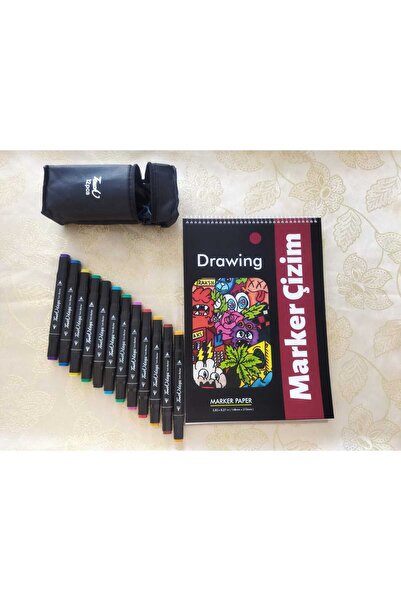 Koala Marker Drawing Pad and Marker Pen (Double Tip) Set