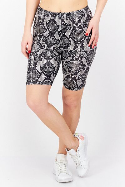 NA-KD Women Printed Biker Shorts, Snake