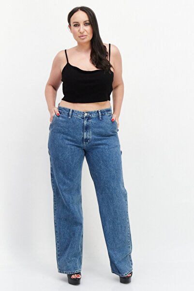 Esprit Women Regular Fit High Waist Non-Stretchable Denim Jeans, Blue