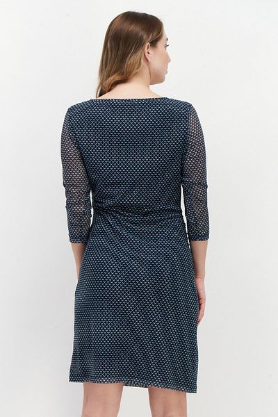 ZERO Women Allover Print Mini Dress, Slate Blue
