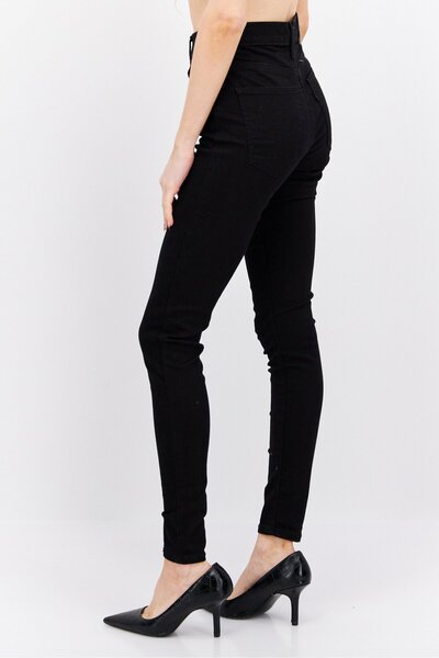 Levi's Women Skinny Fit Plain Stretchable Jeans, Black