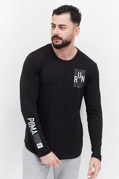 Puma Men Sportswear Fit Running T-shirt, Black