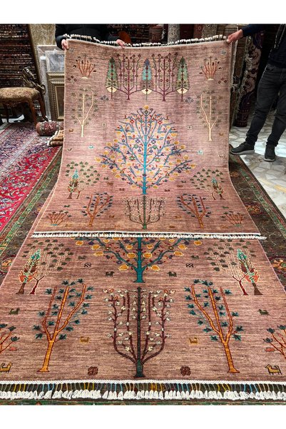 RD RAMAZAN DAĞ EL HALI SANATI El Dokuma  Afgan Halısı  Hayat Ağacı Ebat 195x157