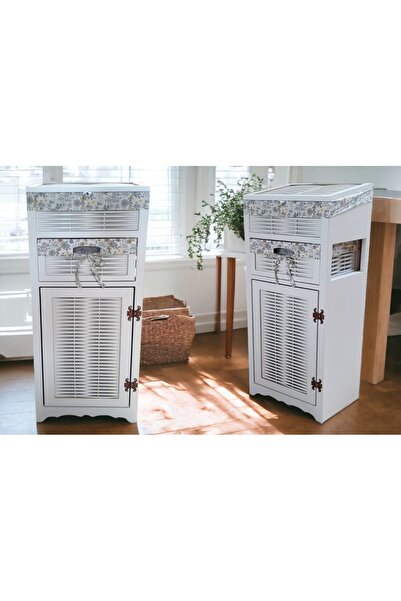 woodluck Ahşap Ekmek Sepetli Kiler Dolabı