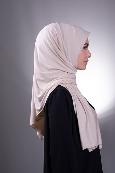 HÜRREM BONE Beige Plain Classic Shawl Viscose Fabric Lycra Combed Cotton 202101_12