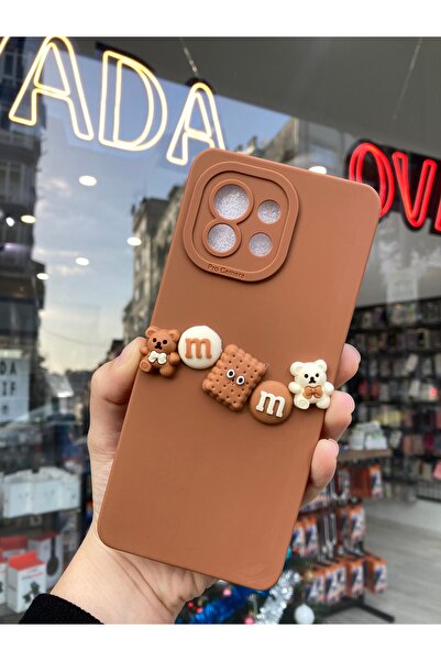 OVADA Xiaomi Mi 11 Uyumlu Kamera Korumalı 3D Ayıcıklı Silikon Kılıf