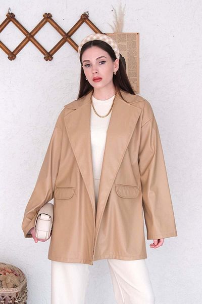 Ceylan Otantik Geaca de piele crem
