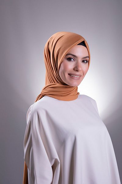 HÜRREM BONE Χρυσό απλό κλασικό σάλι βισκόζη ύφασμα Lycra χτενισμένο βαμβάκι 202101 _03