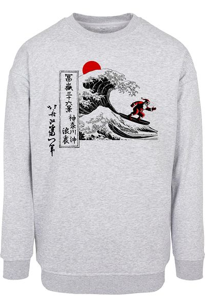 Merchcode Hokusai - Weihnachtsmann Große Welle Crewneck