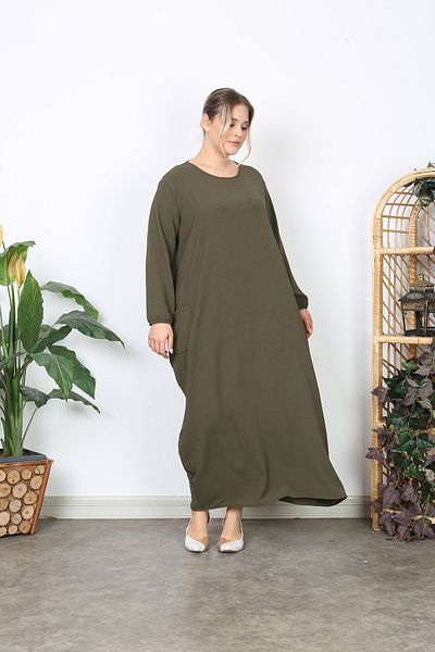 XL Modam Γυναικείο φόρεμα Ayrobin [δέντρο φλοιός] Υφασμάτινο φόρεμα μεγάλου μεγέθους