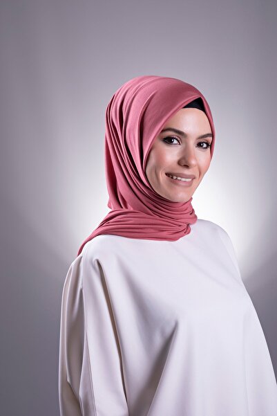 HÜRREMBONE SARAYDAN GELEN GÜZELLİK Dusty Rose Plain Classic Shawl Viscose Fab...