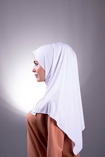 HÜRREM BONE White Plain Classic School Shawl Viscose Fabric Lycra Combed Cotton 202101_42