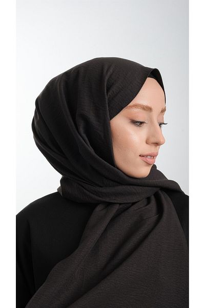 HÜRREM BONE Black Plain Classic Shawl Cotton Jazz Plain 202105_01