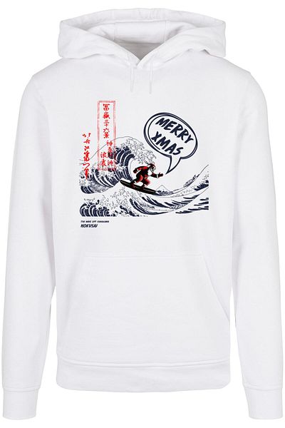 Merchcode Hokusai - Santa Great Wave Merry Xmas Basic Hoody