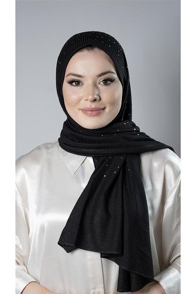 HÜRREM BONE Țesătură tricotată, practic, practic, gata făcută, șal cu piatră 2118T_01
