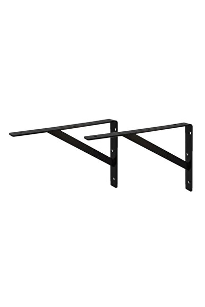 Beasym Ağır Yük Raf Altı Ayak Raf Tutucu Destekli L Demir 20 X 40 Cm Siyah Mo...