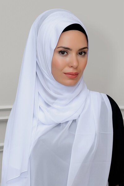 HÜRREMBONE SARAYDAN GELEN GÜZELLİK Women's White Back Tie Three Cross Chiffon...