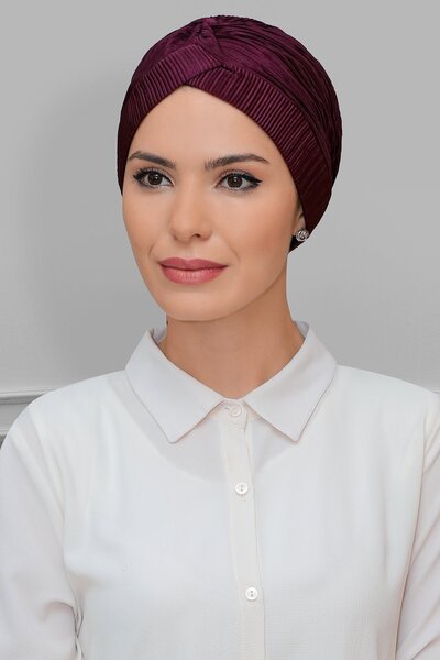 HÜRREMBONE SARAYDAN GELEN GÜZELLİK بونيه حجاب متشابك عملي مصنوع من البرقوق Fu...