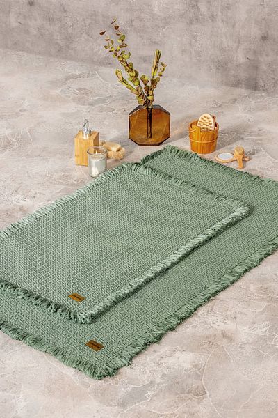 Cotton Box 5120-cb Σετ Πατάκι Μπάνιου Πράσινο 75x125 60x90