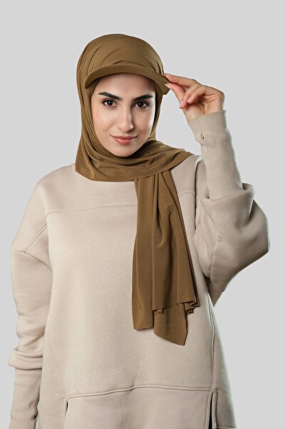 HÜRREMBONE SARAYDAN GELEN GÜZELLİK Mustard Practical Ready-made Hat Hijab Sha...