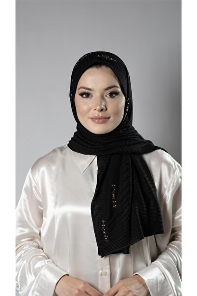 HÜRREM BONE Țesătură tricotată cu șal cu șal, practic, practic, cu model de p...