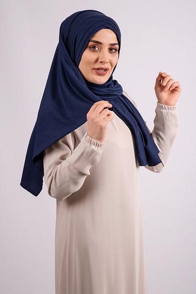 HÜRREM BONE Șal de cravată la spate bleumarin, țesătură din viscoză, trei dungi 2103_02