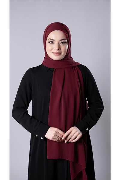 HÜRREM BONE Claret Red Practical Ready-made Snap Σάλι Chiffon Fabric Hijab Bonnet 3009_16