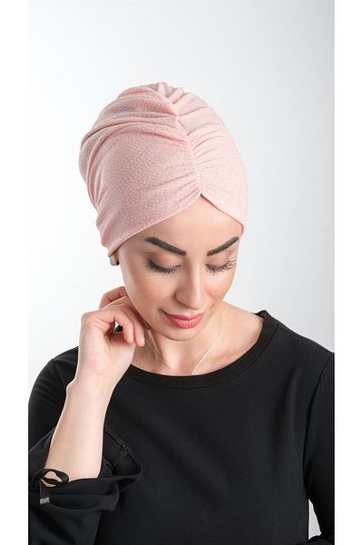 HÜRREM BONE Πούδρα Practical Ready-Made Hijab Bonnet Fukuro Glittery Gathered 2116_06