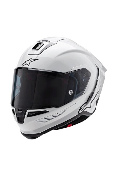 Alpinestars Supertech R10 Carbon Spor Motosiklet Kaskı Beyaz / Siyah