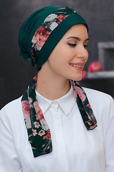 HÜRREMBONE SARAYDAN GELEN GÜZELLİK حجاب عملي جاهز للارتداء من زمرد، قماش رملي...