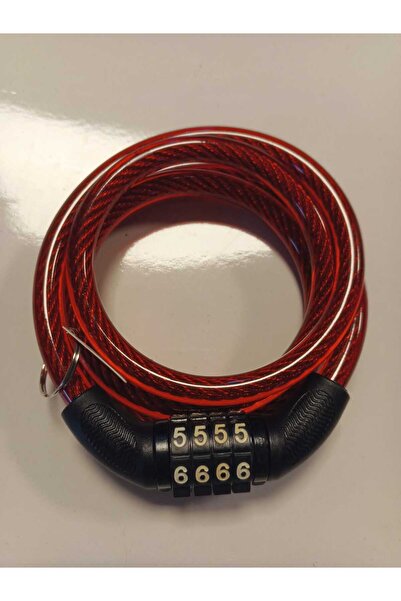 Abus Bisiklet Kilidi 8x100 4 Şifreli Kırmızı 70578