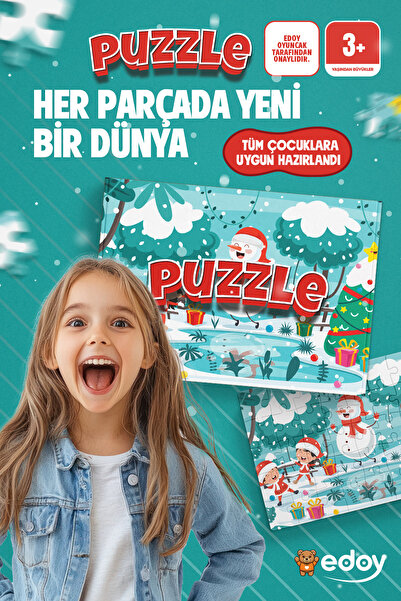 edoy New Year Çocuklar İçin Eğlenceli Zihin Oyunu: 24 Parça Puzzle