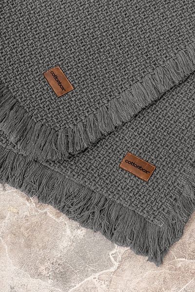 Cotton Box 5120-cb Σετ Χαλάκι Μπάνιου Anthracite 75x125 60x90