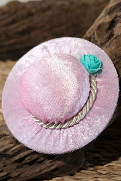 HÜRREM BONE Пудра Шарф Шаль Шпилька Оксамит Квітковий Капелюх 5002_06