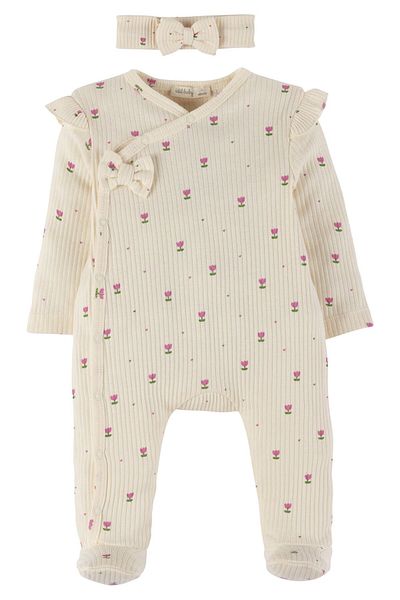 İdilbaby&Mamino İdilbaby&Mamino Baby Girl Camisole Floral Print Romper Set