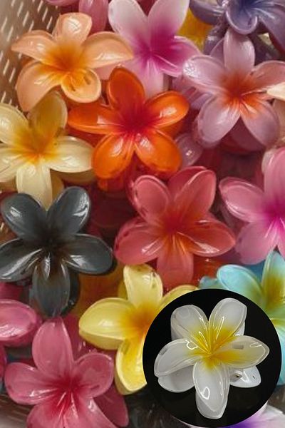 Mollycrush Women's Lotus Flower Design Peg Buckle Elegant and Elegant Hair Accessory