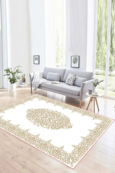 GNL HOME Çerçeve Desenli Dijital Baskı Yıkanabilir Salon Mutfak Koridor Ofis ...